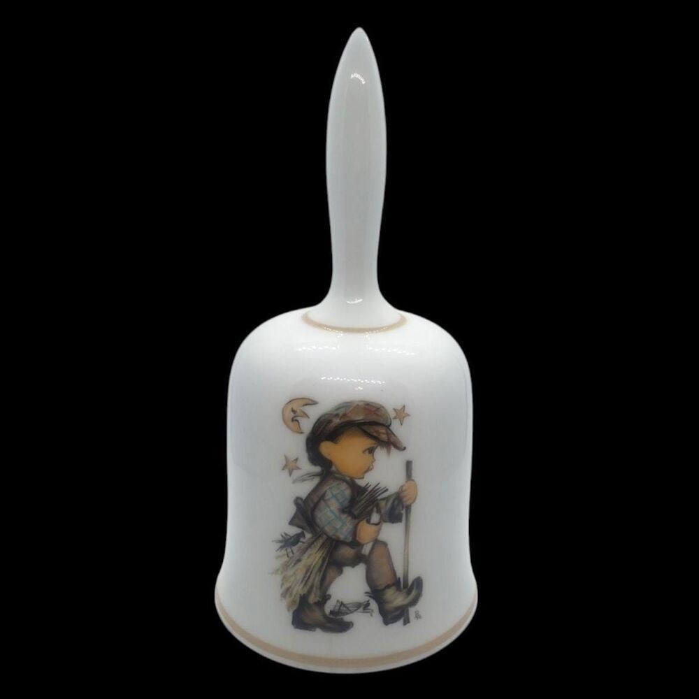 Sister Berta Hummel Mothers Day 1977 Porcelain Bell Schmid Bros 6" Boy w/ Stick